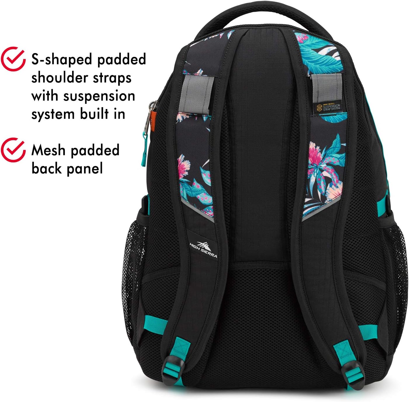 High Sierra Swerve Laptop Backpack, Crimson/Black, One Size