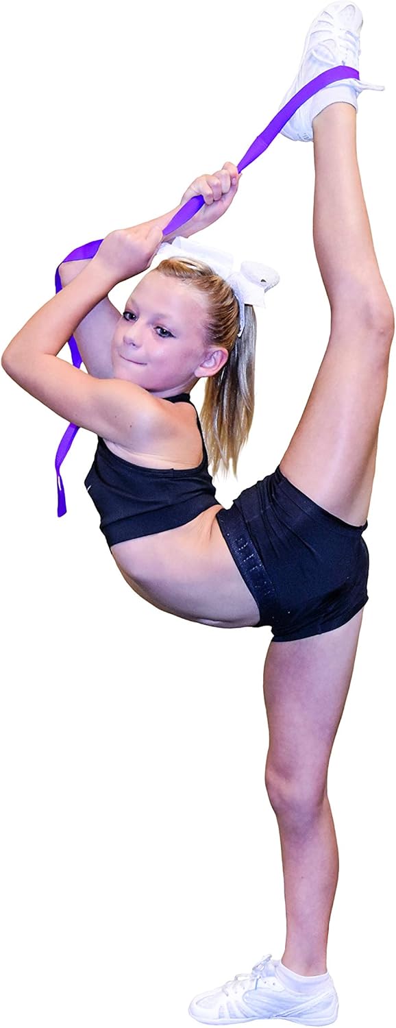 Cheer Kinetic Bands Cheerleader Flexibility and Strength Training | Improve Jumps, Stunts, Landings | 4-Level Leg Resistance Bands & 12 Stunt Strap Color Options, Digital Training Downloads