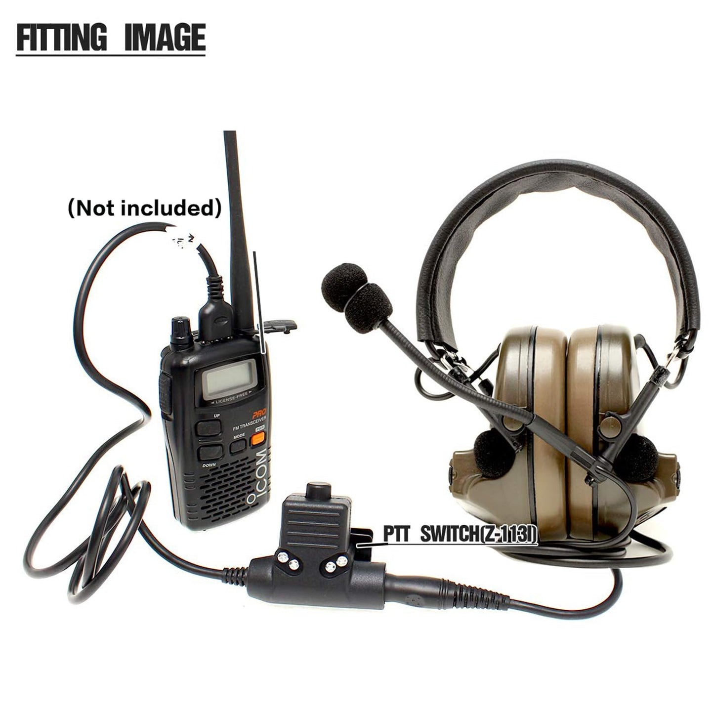 JinBling Tactical Headset with ptt,Z-Tactical C2 Airsoft Headset with U94-KEN Push-to-Talk