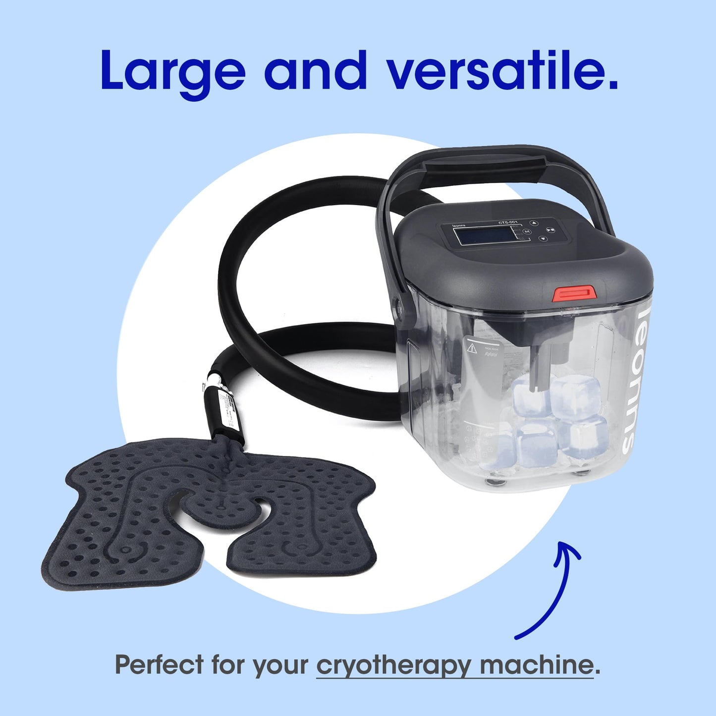 Extra Large Reusable Ice Cubes (2.2" Sq.) 6-Pack - BPA Free Plastic - Great for Cryotherapy Machines, Cold Therapy Units, (Clear)