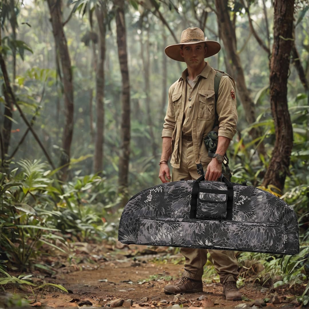 TaktZeit Tactical Compound Bow Case Soft Bow Case for Hunting 36"/44" Length Bow Bag with Adjustable Shoulder Strap (Boa Camo, Small)