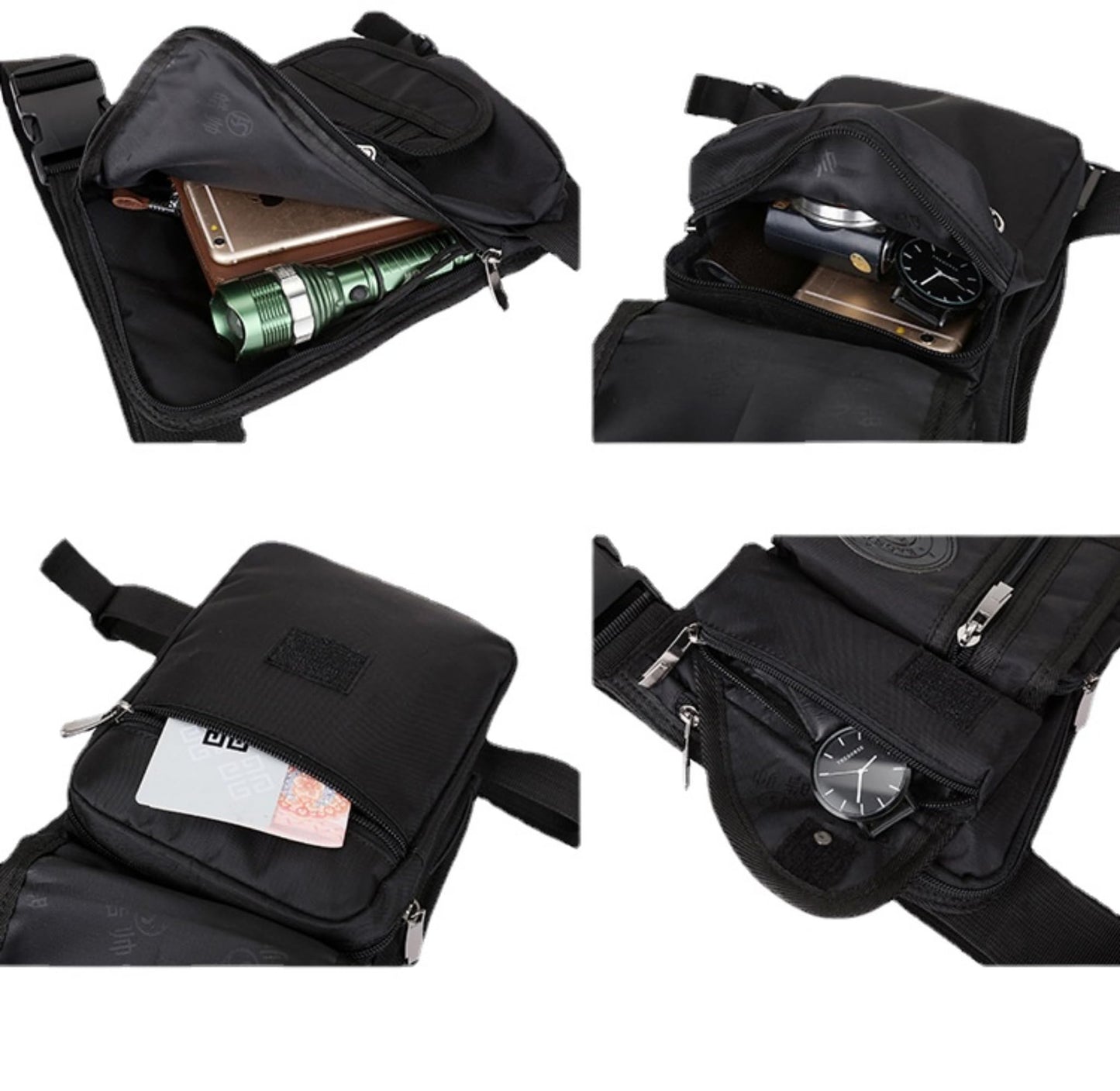 Drop Leg Bag Outdoor Waist Pack for Men Women Tactical Military Motorcycle Bike Cycling Multi-Pocket Waist Fanny Pouch Travel Hiking Climbing Thigh Bag Pocket