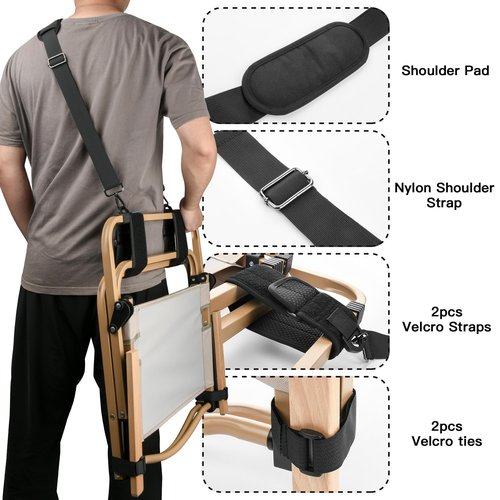 Xxerciz Carry Strap for Beach Chair Folding Chair, Adjustable Shoulder Strap for Camp Chair, Replacement Carry Strap for Beaches, Camping, Backpacking, Picnics and Other Items