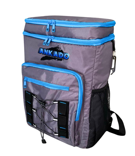 Ankado Insulated Cooler Backpack, 36-Can Capacity, Leakproof & Waterproof, Seamless hot Pressing Inside, Lightweight and Durable Design. Perfect for Beach, Camping, Travel (Grey)