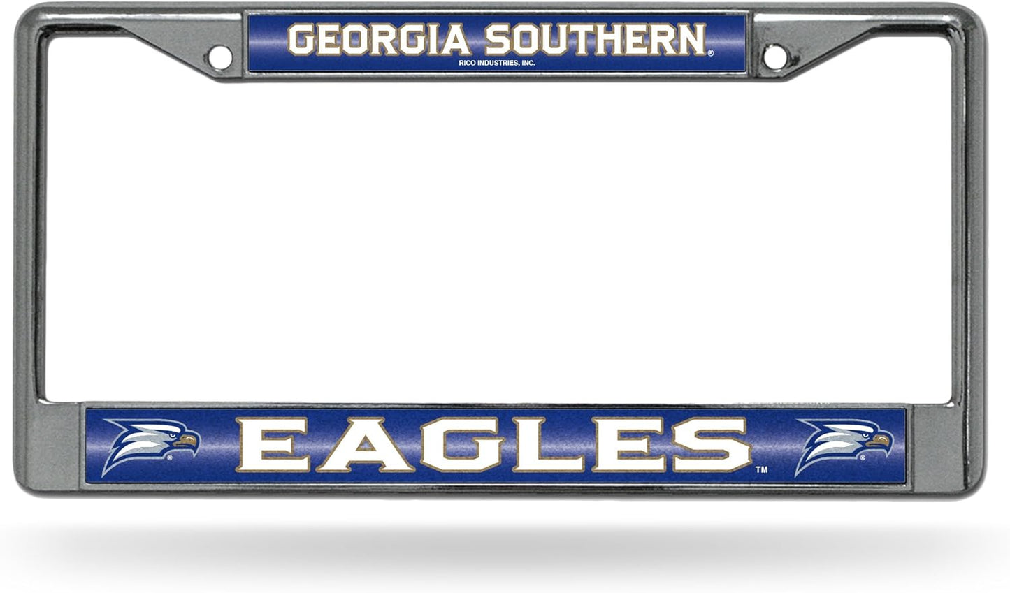 Rico Industries NCAA 12" x 6" Silver Bling Chrome Car/Truck/SUV Auto Accessory