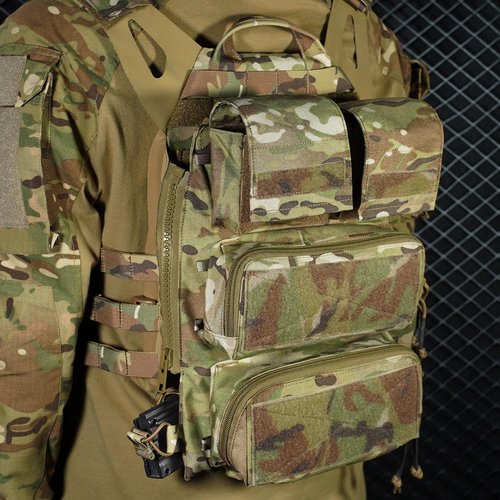 KRYDEX Tactical Modular Zip On Backpack for Vest JPC2.0 CPC AVS Zipper Molle Back Panel (MC)