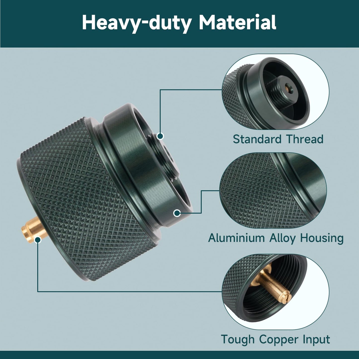 GASPRO Propane to Butane Adapter, 1 Lb Propane Tank Input and EN417 Lindal Valve Output, Camping Stove Adapter for Backpacking Stove, Portable Burner, Heater, Auto-Off