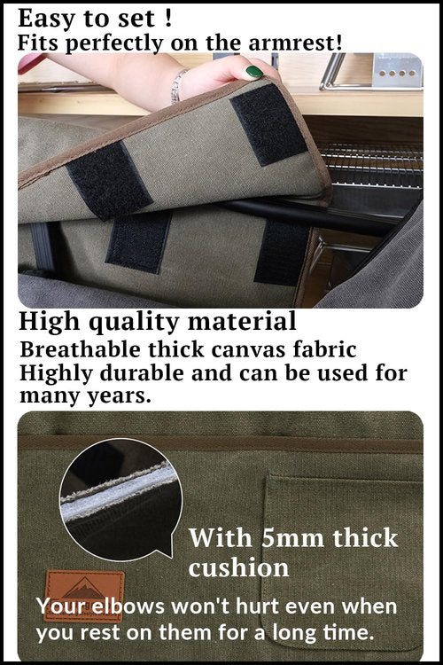 camping moon Storage Pocket for Chair Arm Side Khaki 1003-R