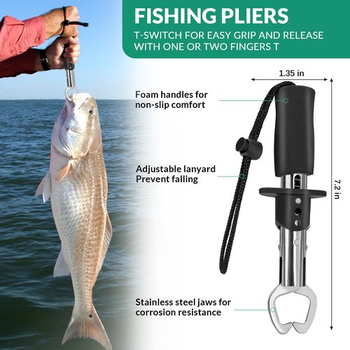 THKFISH 85Pcs Fishing Sling Bag with Tackle Box Included for Fly Fishing Tackle Kit, Waterproof Fanny Pack with Fishing Gear, Lures, Fish Pliers Kit, Lip Gripper, Weigh Scale