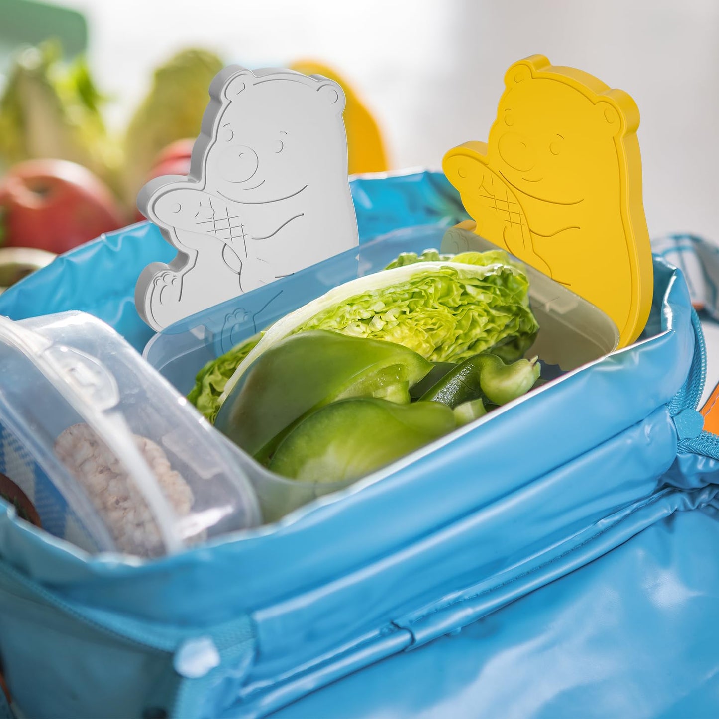 HiYZ Polarbear Ice Packs for Lunch Boxes - Reusable Kids Ice Packs - Quick Freeze, Space Saving, Long-Lasting Cooler for Lunch Box, Thin Ice Packs Ideal for Travel, Picnics, and School