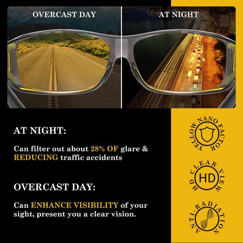 DUCO Wraparound Fitover Glasses 8953 Polarized Wear Over Night Vision Sunglasses for Men Women 8953Y-4