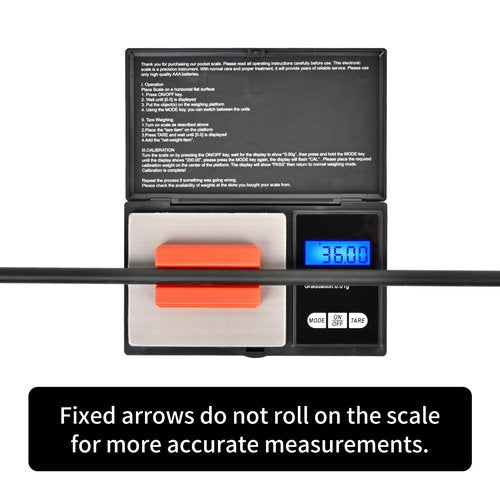 SPG Arrow Scale Digital Grain, Pocket Grain Scale Archery 200g×0.01g Arrow Weight Scale with Arrow Holder 50g Calibration Weight, Precision LCD Backlight Display 7 Units Modes Included Batteries