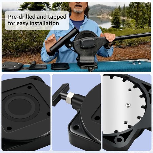 XQK 2 Pcs 2207003 Low-Profile Swivel Mounting Base Compatible with Cannon Downrigger