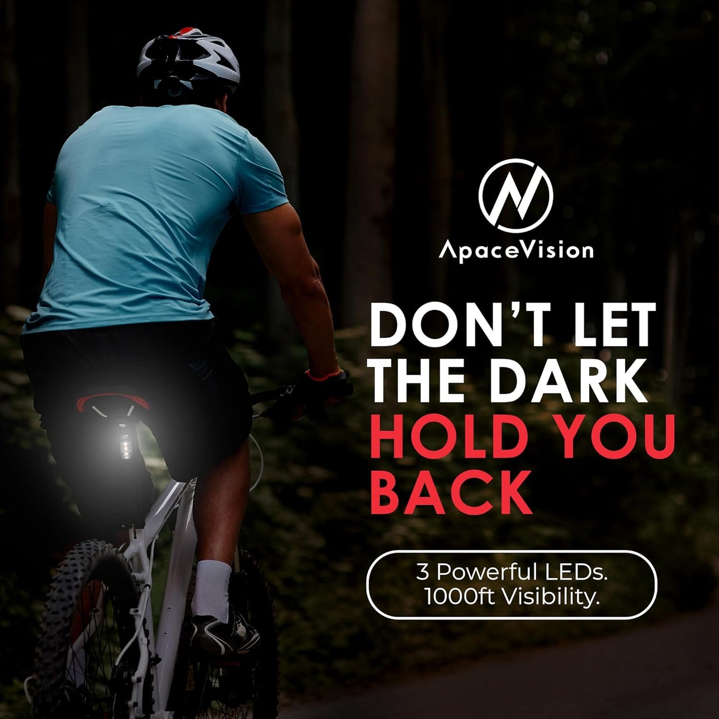 EverLightFX USB Rechargeable LED Safety Light (2 Pack) by Apace - Super Bright Bike Tail Light Works Brilliantly as Running Light for Joggers, Pets, Bicycle Strobe or Rear Clip On Lights