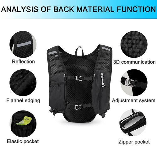 VelleyHiker Hydration Pack Lightweight Hydration Running Backpack for Men & Women, 6L Breathable Bike Rucksack for Cycling, Hiking, Outdoor Sports, and Travel