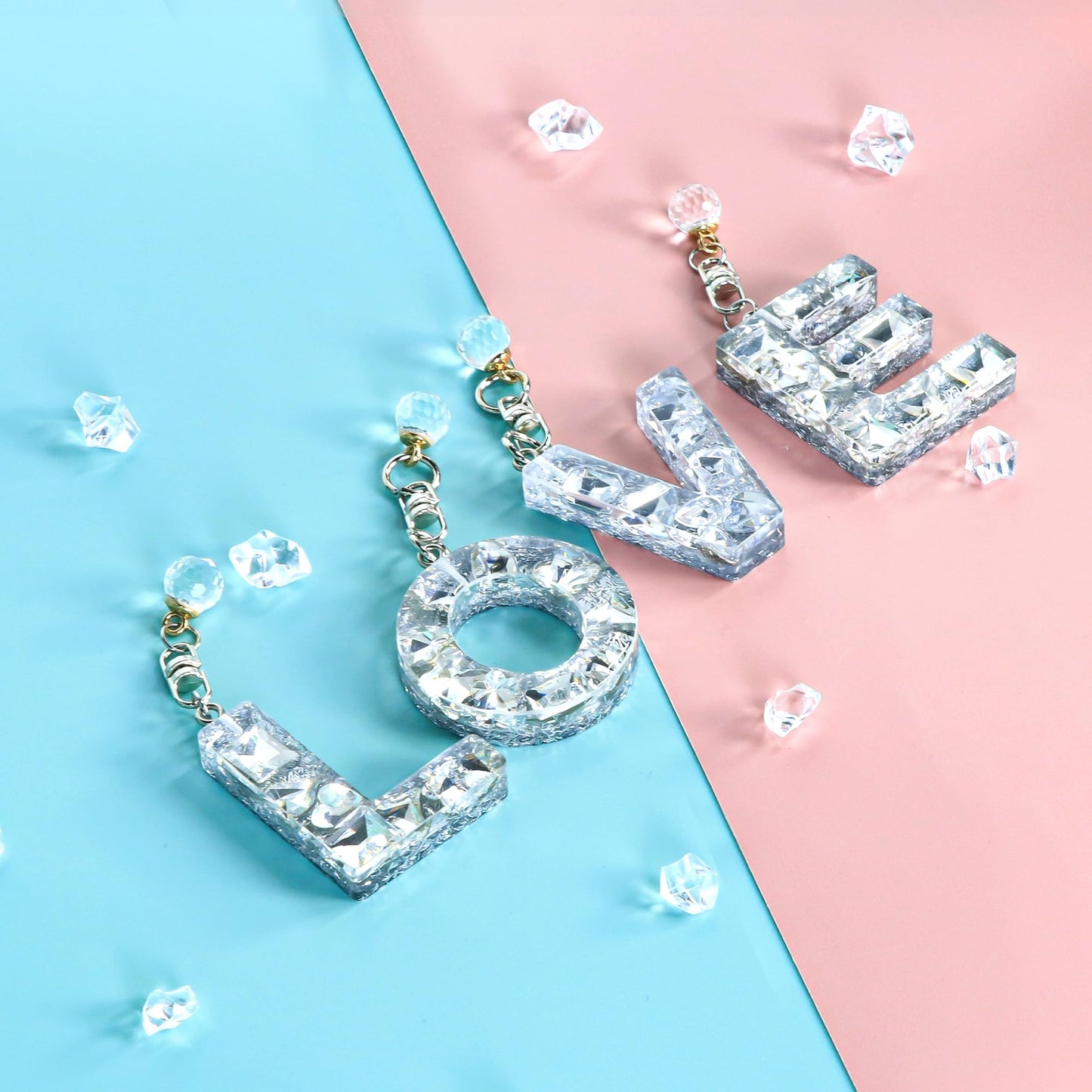 Vmini Tumbler Accessories for Stanley Cup with Handle, Glitter Letter Charms for Stanley 40 oz 30 oz & HydroJug 40 oz Tumbler, Cute Bling Initial Letter Charm Decor for Stanley Cup Accessories (A)