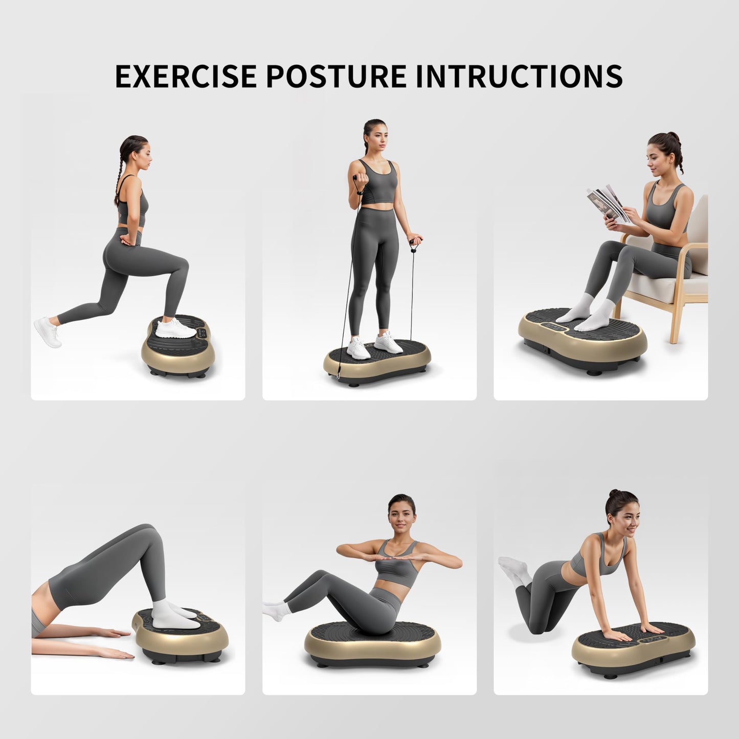 FITMIND Vibration Plate Exercise Machine, 24" x 14" Extra-Large Vibration Plate for Lymphatic Drainage, Vibration Plates for Weight Loss, Relaxing, Recovery