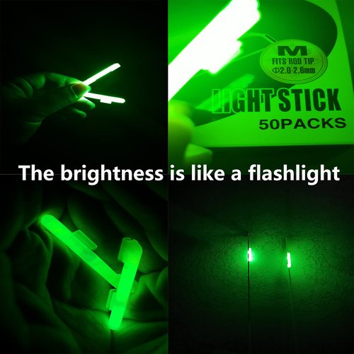 LINGUANG 100PCS Ocean Sun Clip Snap On Fishing Glow Sticks Rod Tips， Pole Light for Catfishing Surf Bank in The Dark XXL