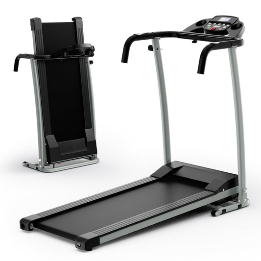 Goplus Foldable Treadmills for Home, Freestanding Folding Treadmill with 12 Preset Programs, Adjustable LCD Display, Pulse Sensors, Portable Compact Treadmill for Walking and Jogging (Black)