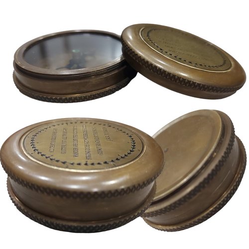 Dolchi Tolkien-Inspired Vintage Brass Compass with Leather Case - Magnetic Directional Compass for Navigation, Camping, Hiking, and Touring - 'Not All Who Wander are Lost' - Unique Gift
