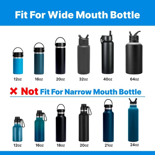 Bluwing Auto Spout Lid for Hydro Flask Wide Mouth 12-64 oz, Replacement Lid for Hydroflask, Thermoflask, koodee, Iron Flask Wide Mouth Water Bottle(1 Pack