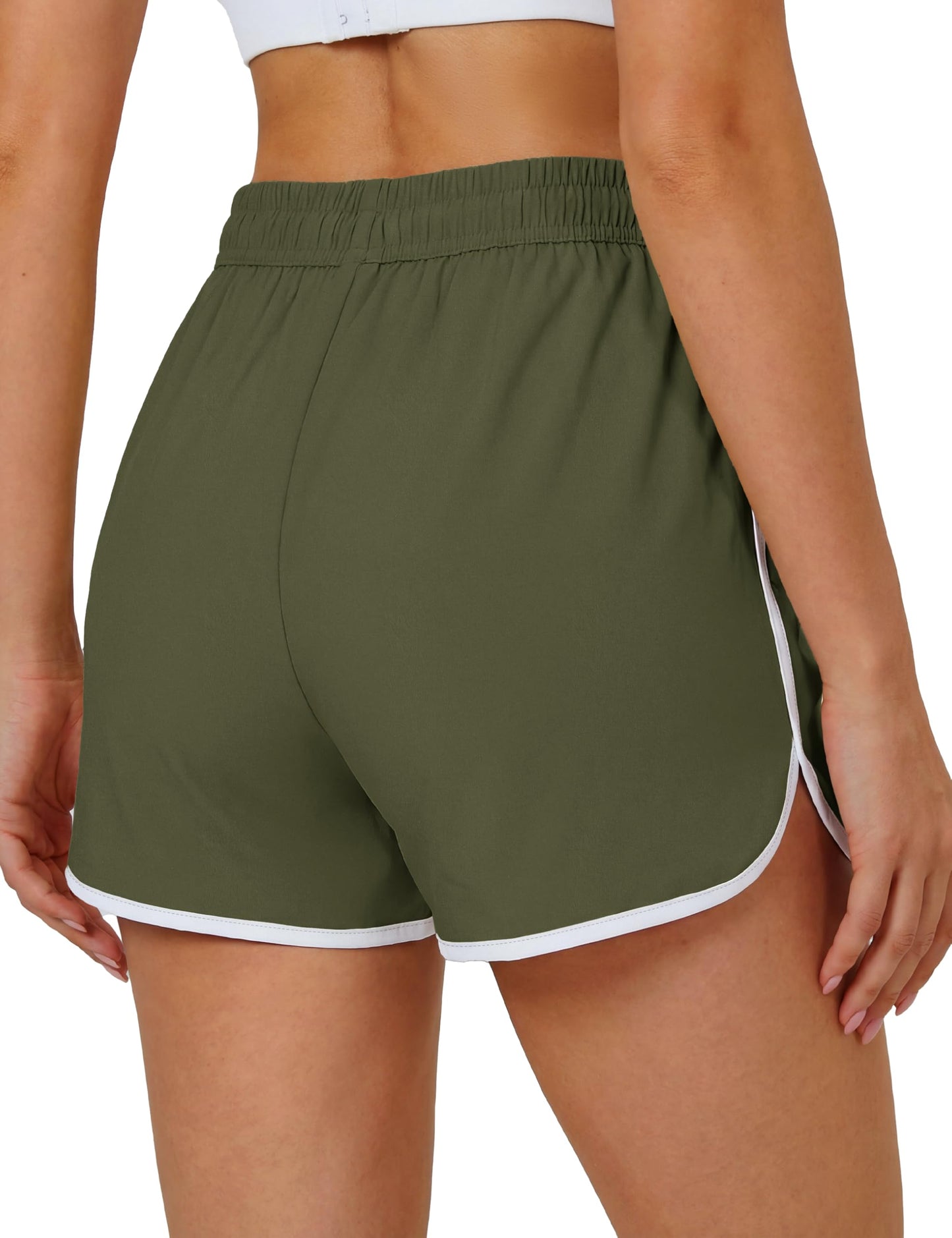 MAGCOMSEN Women's Athletic Shorts with Pockets Quick Dry Lightweight 3.5" Running Gym Workout Shorts Hiking Sport
