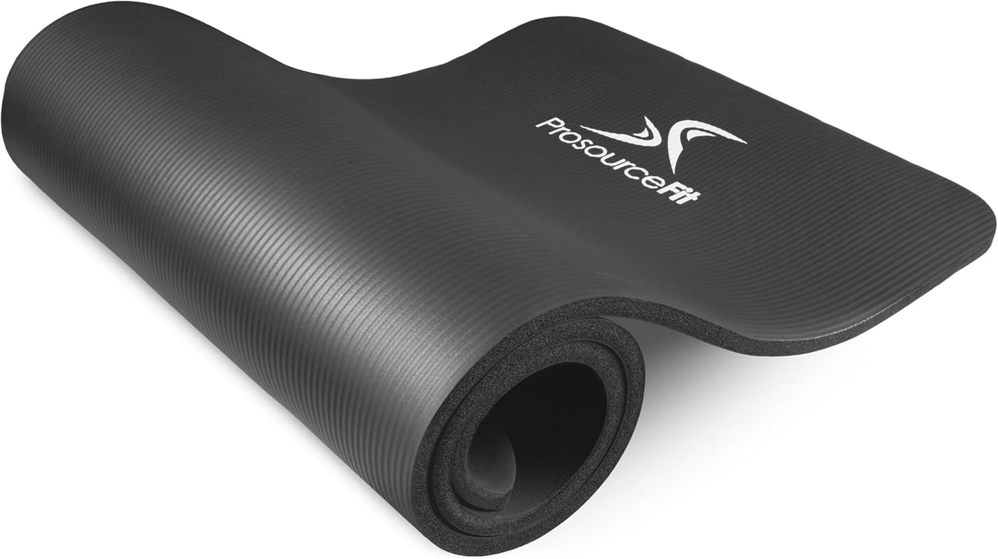 Extra Thick ½” Yoga & Pilates Mat - 71” High Density Foam with Carry Strap