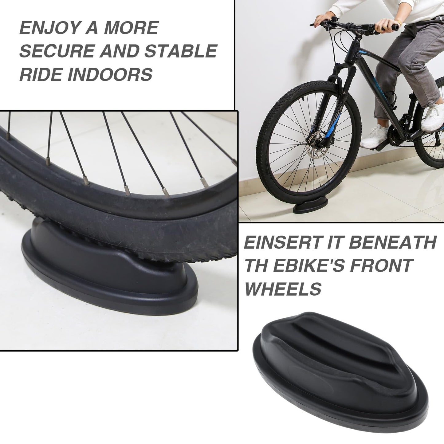 Tobefore Bike Front Wheel Riser Trainer Block with Anti-Skid Design for Indoor Training Compatible with Stationary, Mountain and Road Bikes
