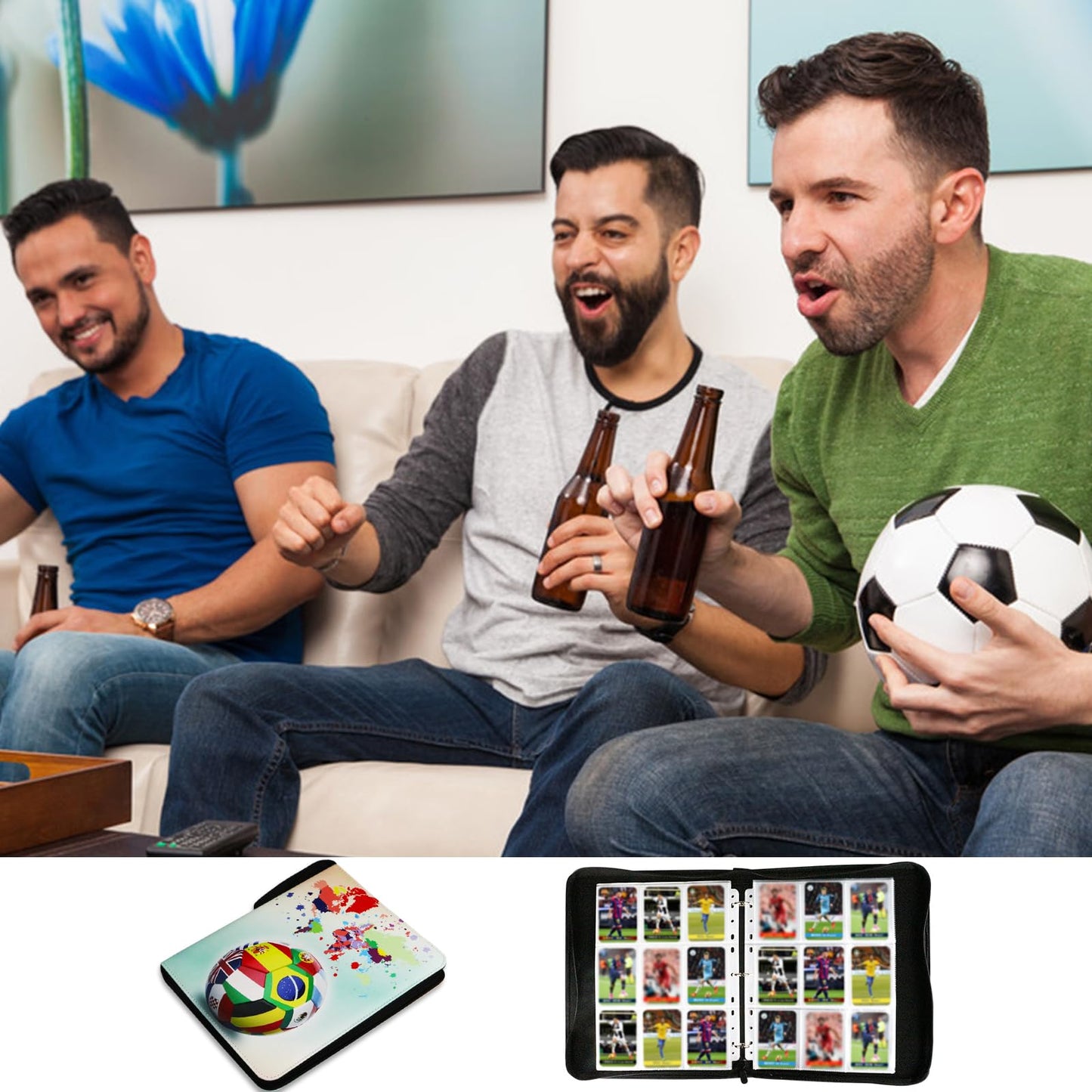 Football Card Binder 9 Pocket Fits 900 Cards with