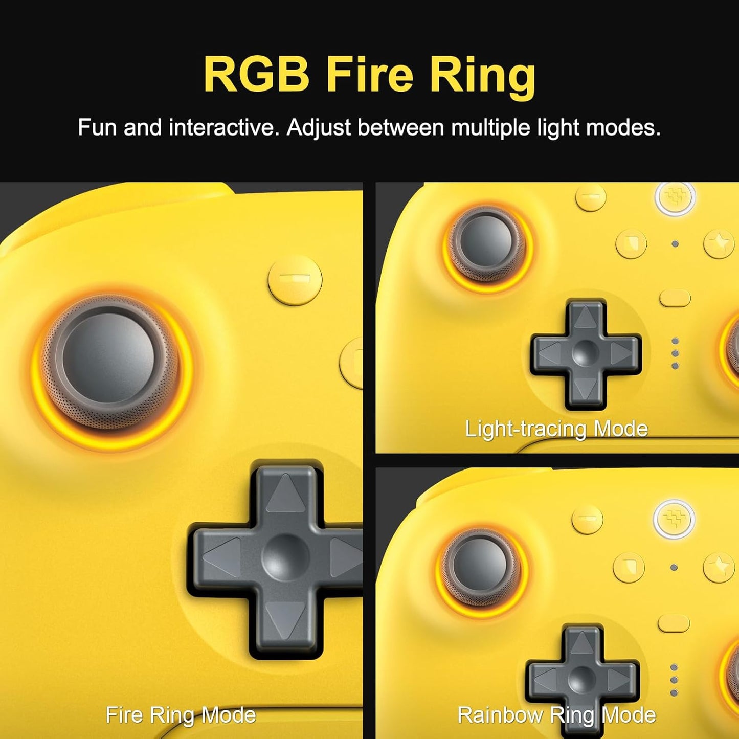 8BitDo Ultimate 2 Bluetooth Controller for Switch, Switch 2, PC&Windows,Switch Pro Controller with TMR Joysticks,Tactile/Hall Triggers,Programmable L4/R4 Bumpers,2 Back Paddle Buttons,RGB Ring,Yellow
