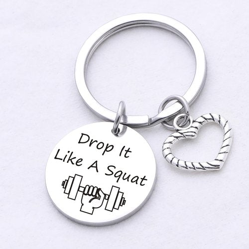 ZQEOU Gym Gifts For Gym Lovers Keychain Fitness Gifts Workout Gifts For Women Gym Stuff Personal Trainer Gifts Working Out Gift Fitness Day Gift For Bodybuilder Gifts Barbell Keychain