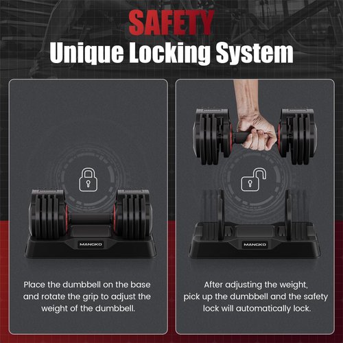 Mangko Adjustable Dumbbell 25LB Single Weight, 5 in 1 With Anti-Slip Metal Handle, Suitable for Home Gym Exercise Equipment