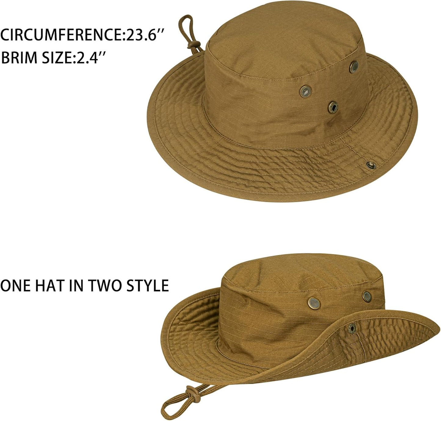 UPF 50+ Sun Hat | Foldable Boonie Hat for Men & Women | Fishing & Hiking