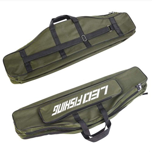 Conskyee Fishing Rod Case, Portable Foldable Fishing Pole Bag,Double Layer Large Capacity Oxford Fishing Travel Storage Bag (80cm/2.62ft)