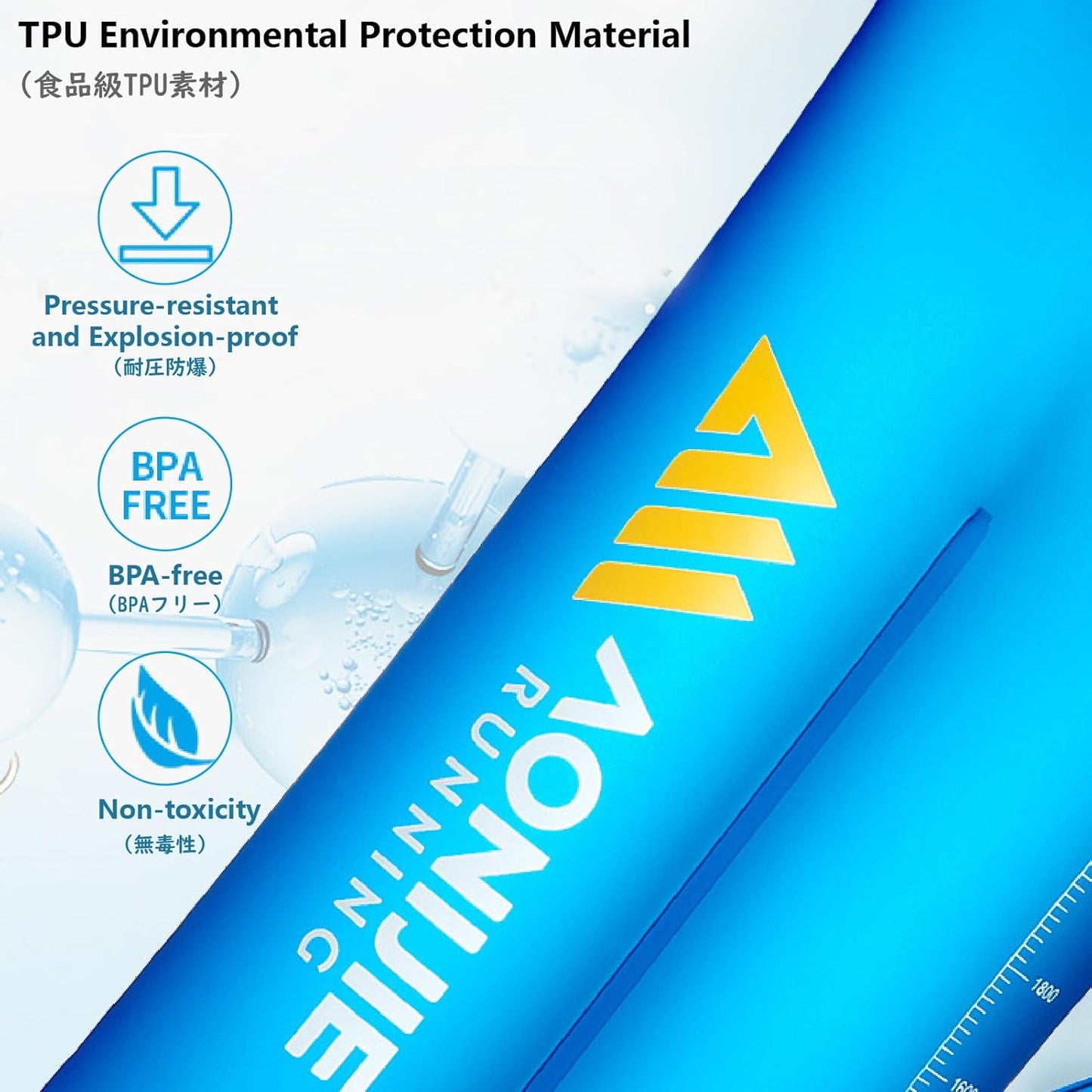 JEELAD TPU Hydration Bladder Water Bladder Ultra-Durable Water Storage Bladder for Hydration Backpacks Outdoor Hiking Running Cycling Camping Climbing