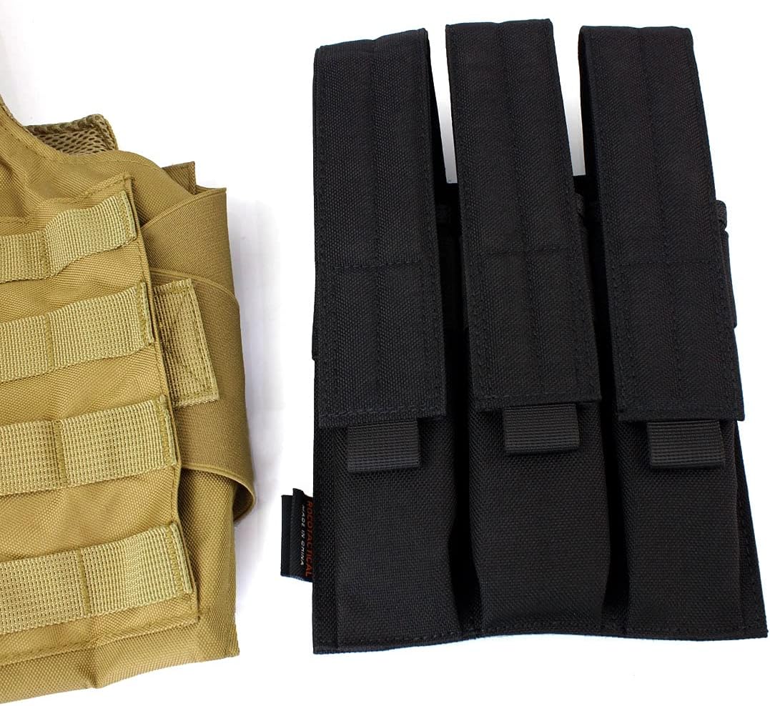 Tactical Molle Magazine Pouch, Kriss Tactical Pistol Triple Mag Pouch, Multi-use