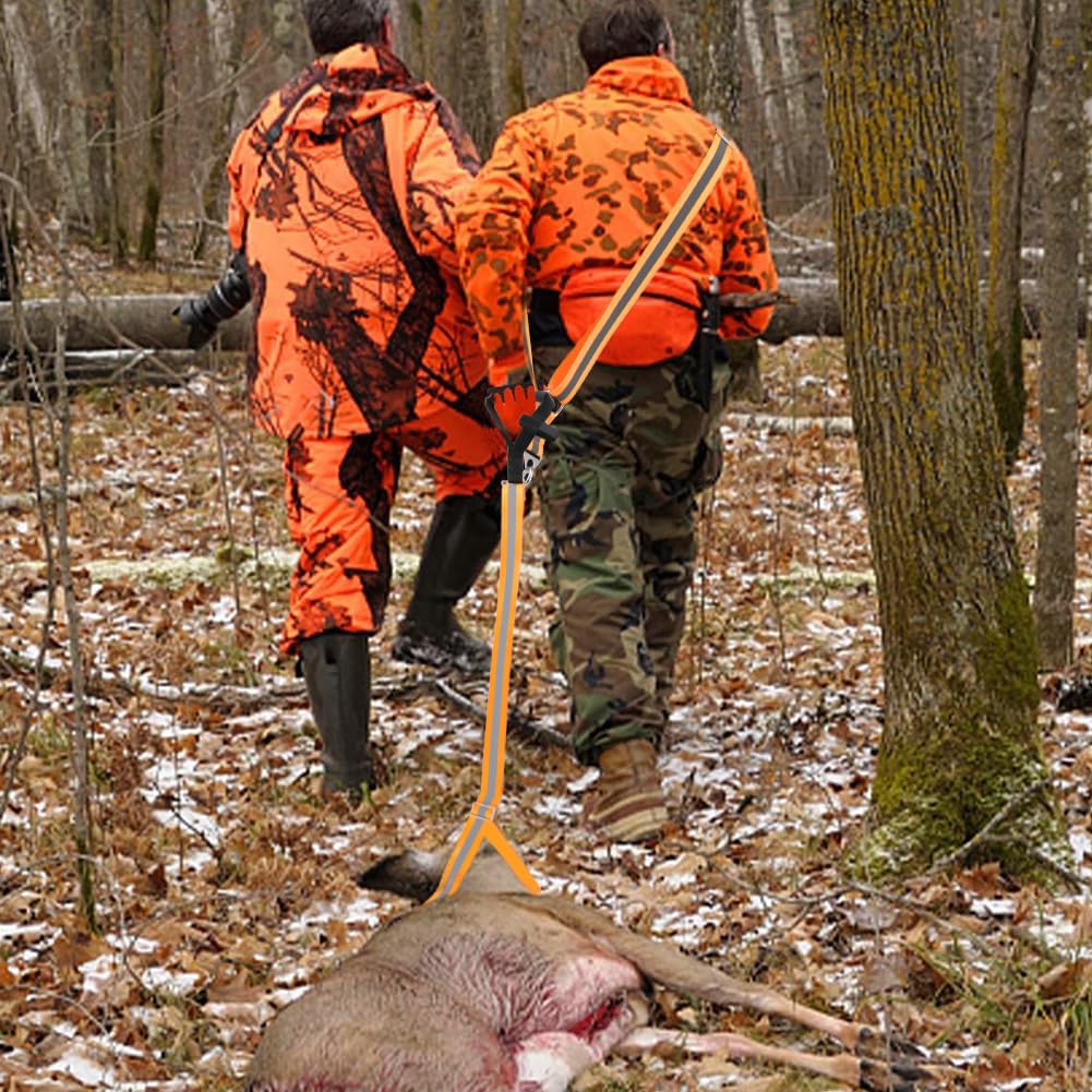 Kakalote Deer Drag Harness Hunting Gear, Heavy Duty Deer Drags Rope Deer Pulling Harness with Adjustable Shoulder Strap & Non-Slip Handle, Deer Hunting Accessories for Deer Hunters