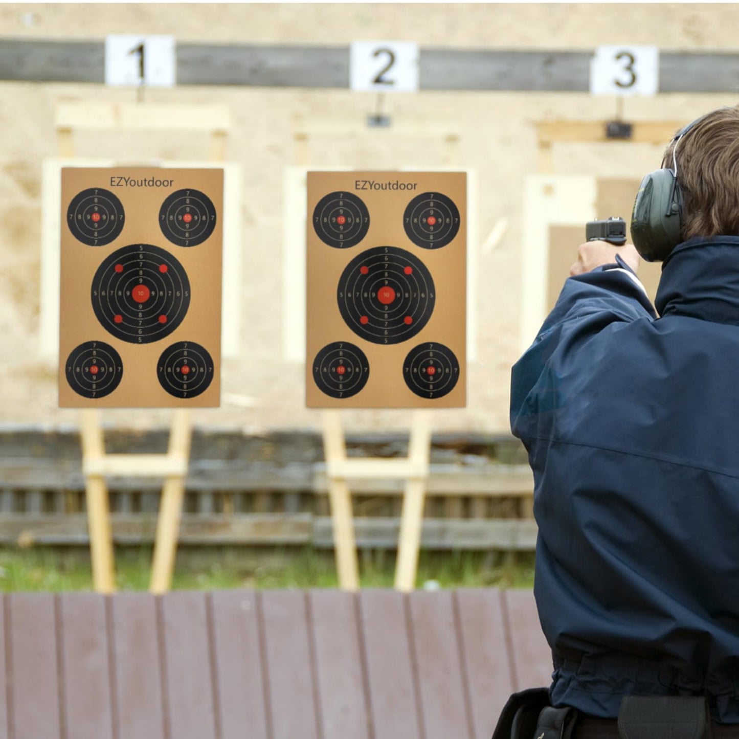 EZYoutdoor Multiple Aiming Zones Paper Targets, 45 Pack Paper Shooting Targets 17 x 25 Inch, Suitable for Handguns, Airguns, Rifles, BB Guns Practice, Outdoor and Indoor Use