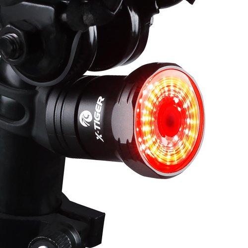 X-TIGER Bike Tail Light Smart,Brake Sensing Bicycle Rear Lights for Night Ride,Auto On/Off, Waterproof, USB Rechargeable, Ultra Bright LED Warning Back Cycling Safety Taillight Accessories