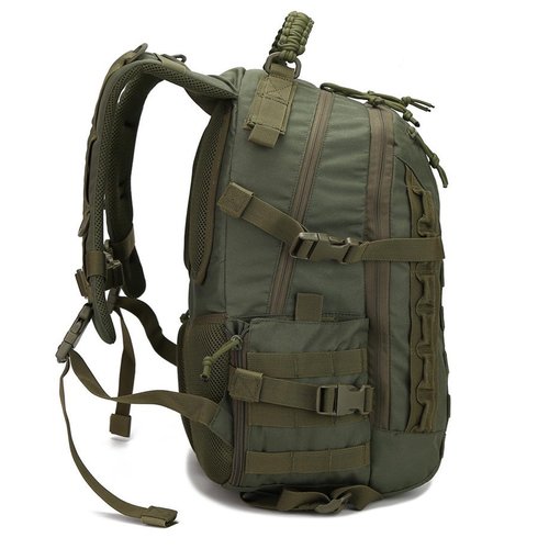 Visnalefry 35L 1000D Nylon Camping Backpack Waterproof Trekking Fishing Hunting Bag Outdoor Tactical Molle Climbing Rucksack Bag (CP)