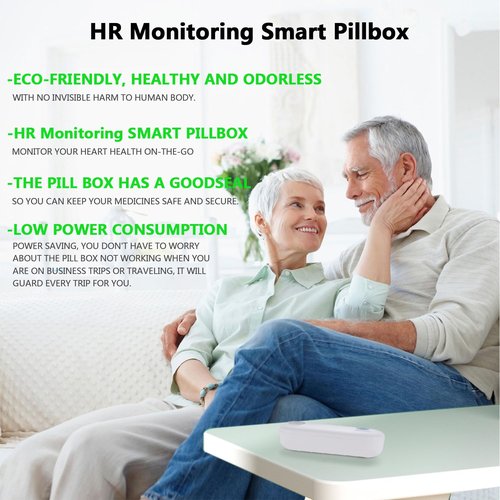 Monerr Heart Rate Monitoring Device Portable Bluetooth Monitor for Rhythm Waveform, Personal Use Device Compatible with iOS&Android (White)