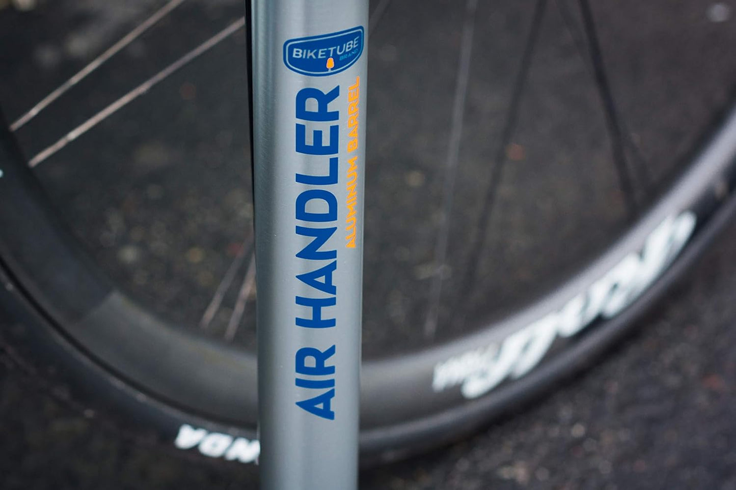 Air Handler Bike Floor Pump by BIKETUBE BRAND – High Pressure Bicycle Pump with Industrial Gauge – Fits Presta & Schrader Valves – Kraton Grip – Road, MTB, Gravel, Hybrid Bike Accessory