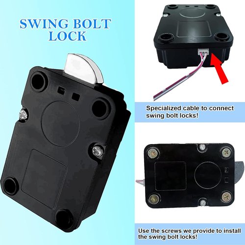 Gun Safe Lock Replacement, Electronic Chrome keypad with 14 Ribbon Cable Access Gun Lock, Safe Accessories Lock Part Complete Set