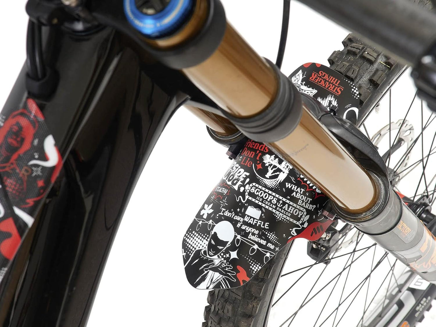 All Mountain Style AMS Front Mudguard – Fits 26’’,27.5’’,29’’, Dazzle/Black