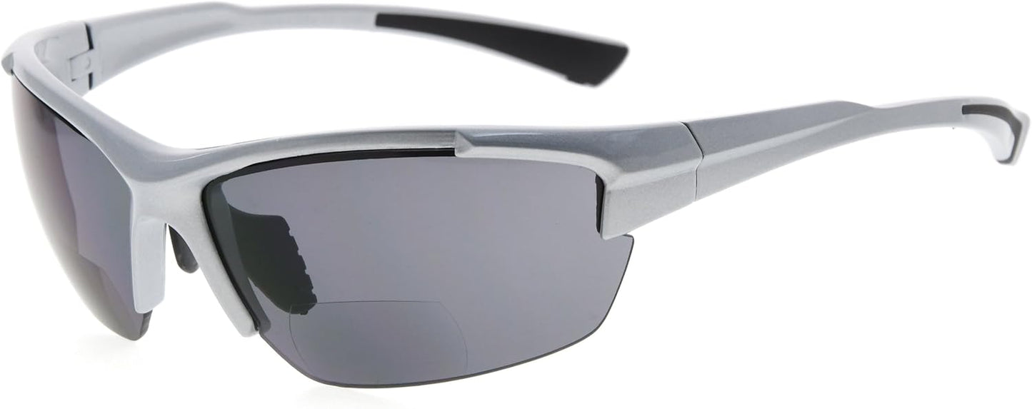 Eyekepper TR90 Frame Bifocal Sports Sunglasses Baseball Running Fishing Driving Golf Softball Hiking Sunshine Readers