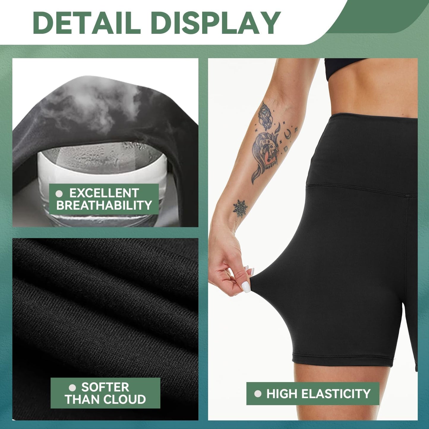 QGGQDD Workout Biker Shorts for Women - 3"/5"/8" High Waisted Tummy Control Spandex Booty Shorts for Gym Yoga Volleyball