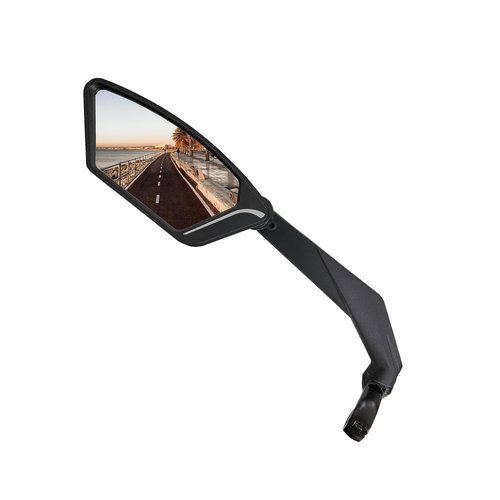 MEACHOW 2024NEW Handlebar Bike Mirror, Scratch Resistant Glass Lens, Ultra-HD, E-bike Mirror, Bicycle Mirror, (Blue Left Side) ME-013LB