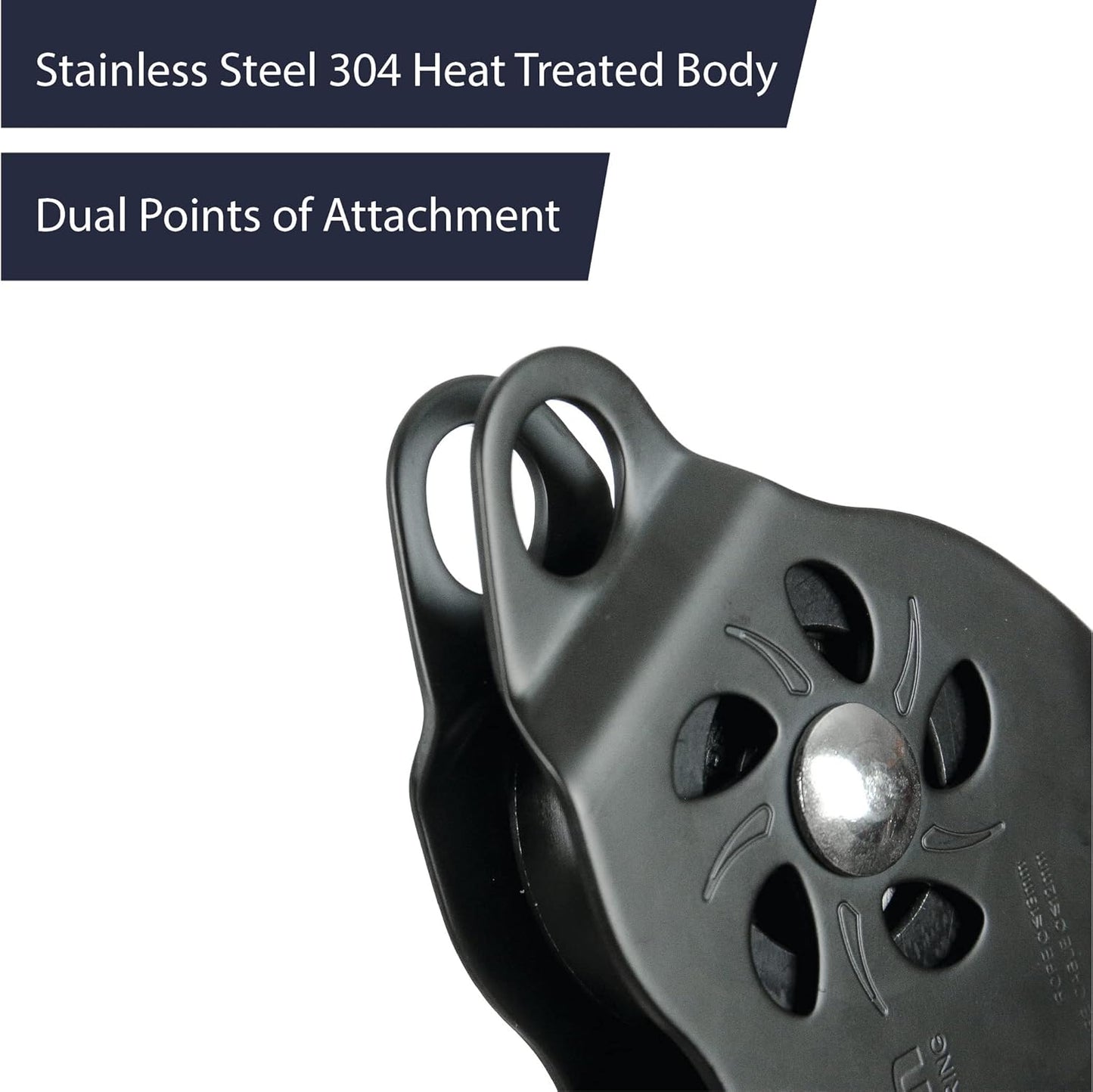 Fusion Climb Advent Military Tactical Edition Speed Super Stainless Steel Trolley Pulley Black 50KN