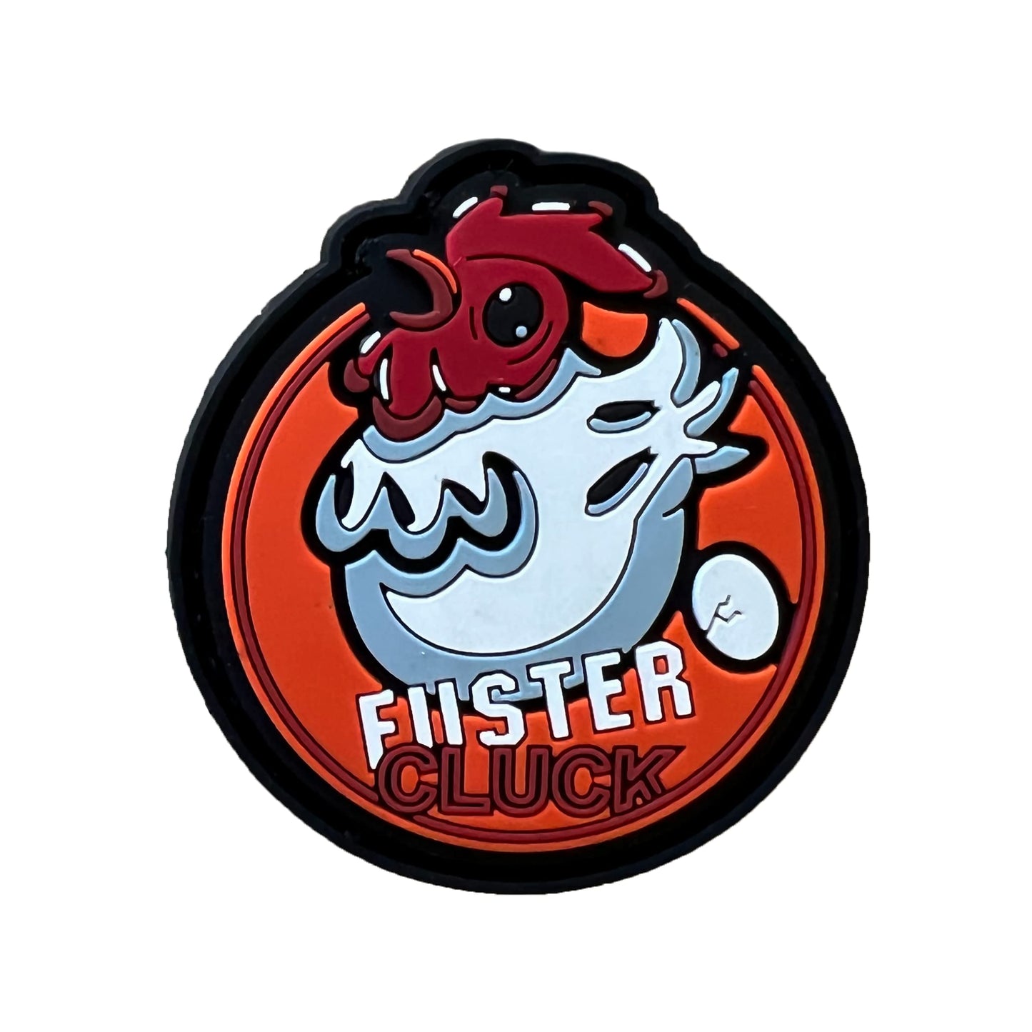 Fuster Cluck - Funny PVC Morale Patch | Hook & Loop Backing