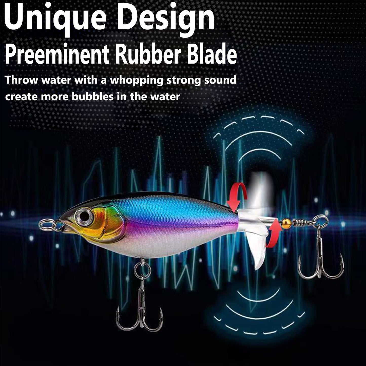 75 Fishing Lure, Top Water Bass Lures, Lures Topwater Bait for and Pike, Freshwater or Saltwater